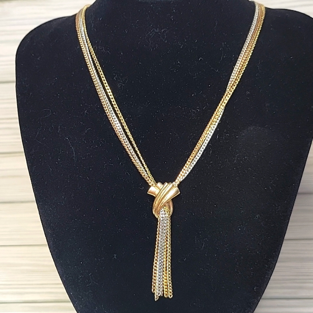 Vintage Avon Tri-colored Necklace 21"